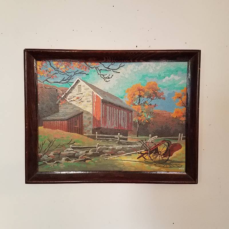 lot 30 image: MCM Paint By Numbers Fall Barn Scen...