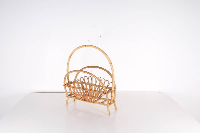 lot 33 image: Mid Century Smaller Rattan Magazine...