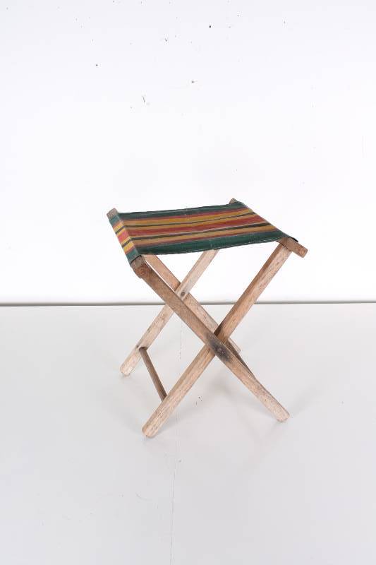 lot 37 image: Vintage Folding Camp Stool...