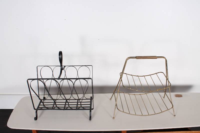 lot 69 image: Vintage Magazine Racks- Mid Century...