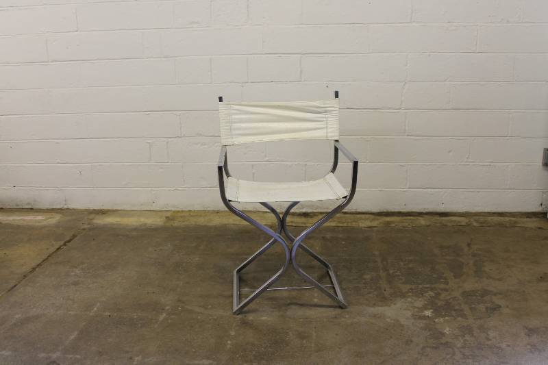 lot 84 image: Vintage Chrome Chair w Vinyl Seat ...