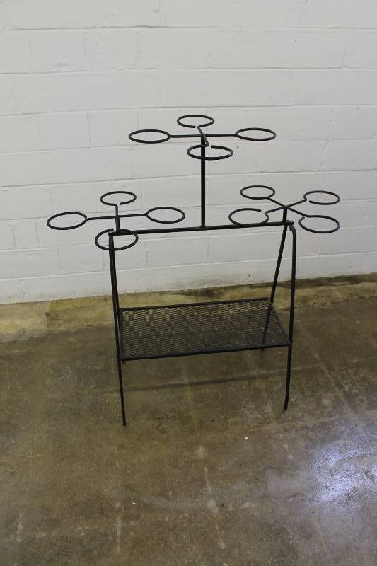 lot 95 image: Black Steel Plant Stand...