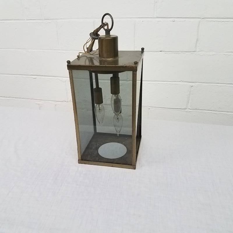 lot 120 image: Seventies Light Fixture w Smokey G...