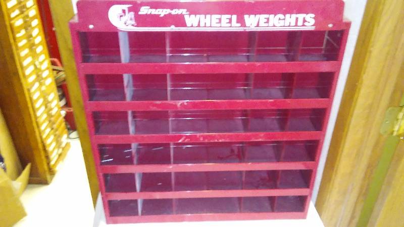 lot 80 image: Snap-on Wheel Weights Storage organizer  Parts Cabinet