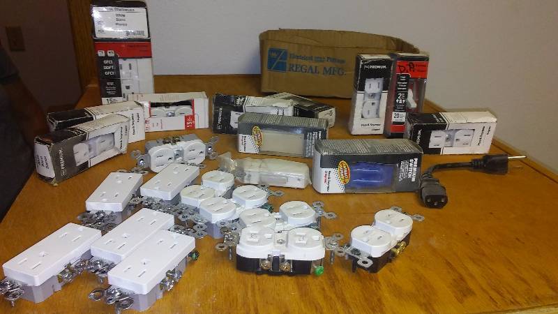 lot 11 image: Plug in Outlets (24 approx.) Includes GFCI (1) all new