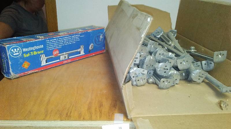 lot 29 image: Bar Hangers (approx. 30), Safety Brace