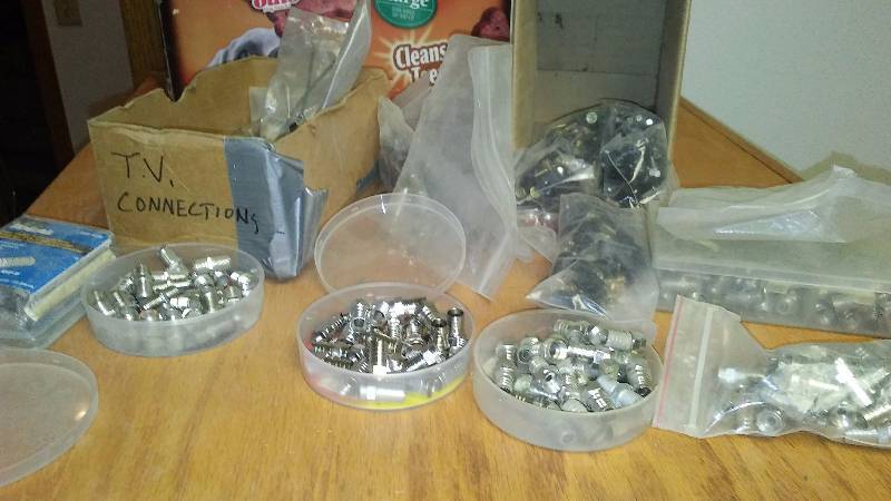 lot 30 image: Satellite Cable TV Fittings RG 6 and RG 59