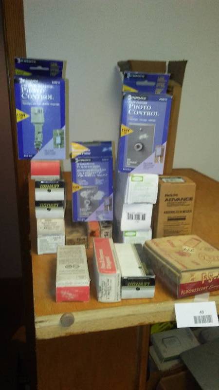 lot 49 image: Intermatic Photo Control Switches, Florescent Switch Starters, Igniter Kit