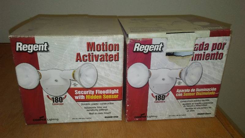 lot 69 image: Motion Activated Security Flood Lights (2) by Regnant