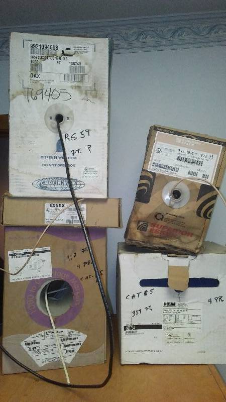 lot 71 image: Wire Variety (5) Category 5, Telephone, RG