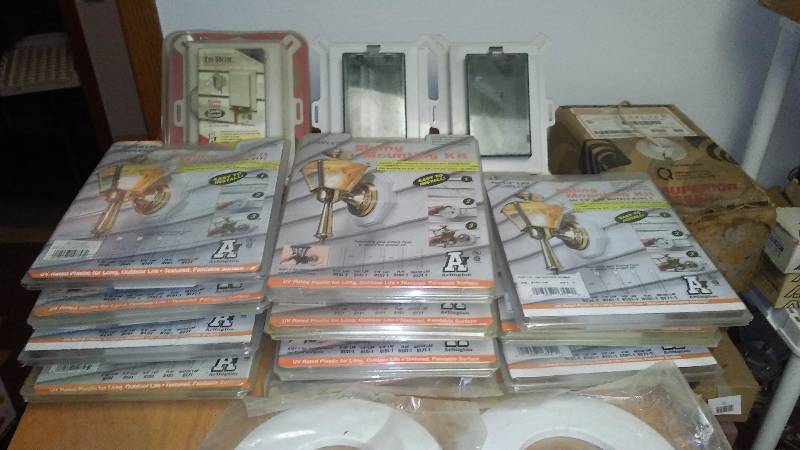 lot 108 image: Exterior Weatherproof boxes and Siding Mounting Boxes