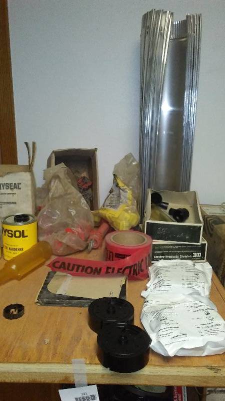 lot 121 image: Electric Fence Parts Aluminum Vent Pipe and more