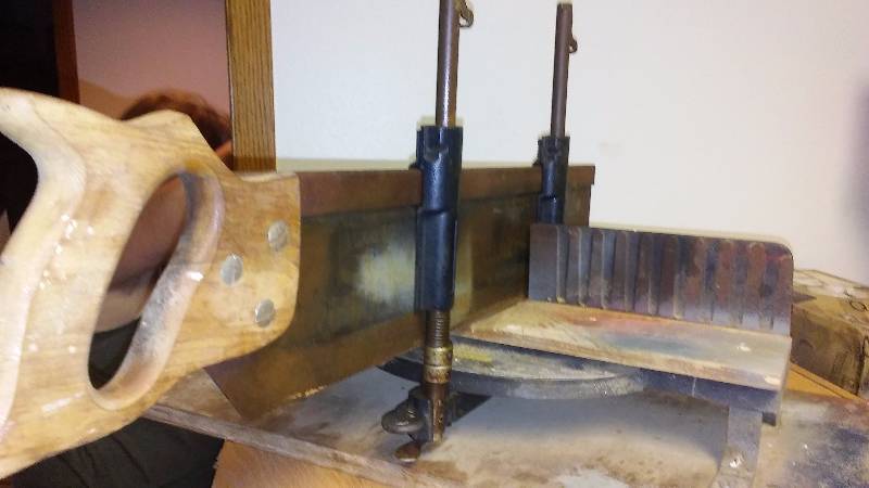 lot 125 image: Vintage Stanley Miter Box with Saw