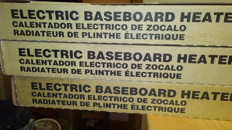 lot 129 image: Baseboard Heaters (3) New in Box