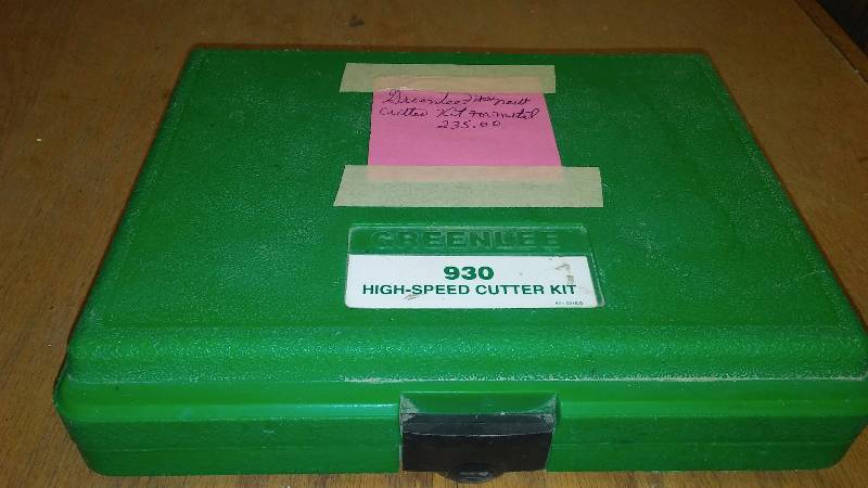 lot 145 image: Greenlee (like new) Cutter kit for metal