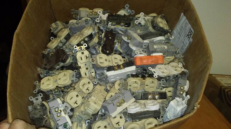 lot 159 image: Electrical Outlets, multiple colors (approx. 60)