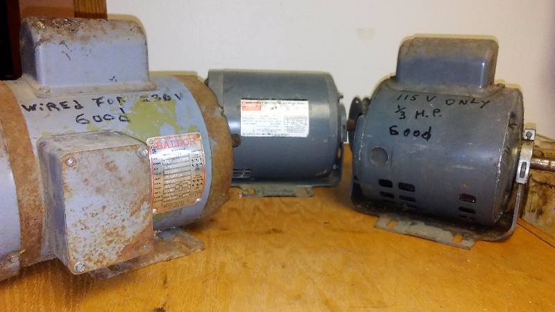 lot 168 image: Motors (3) Baldor, Dayton and GE