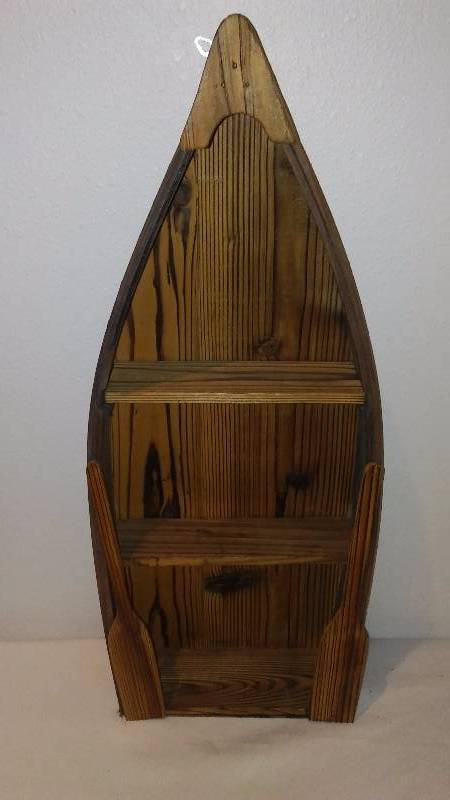 lot 86 image: Wood Shelf, Row Boat with Oars