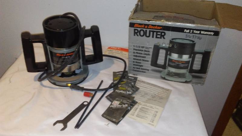 Stanley Industrial Model .01 Router, Black & Decker Routers, Router Bases + Router  Bits - Sherwood Auctions