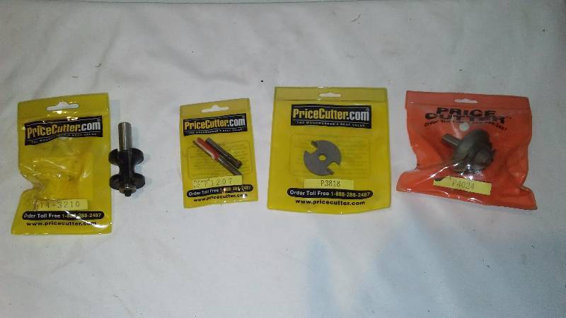 lot 161 image: Price Cutter Router Bits (4) New in package