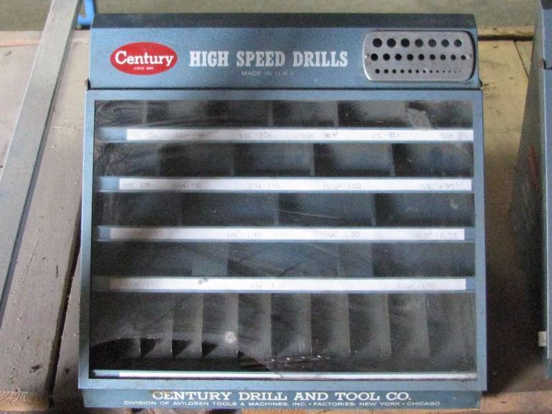 Metal Century Drill Bit Cabinet