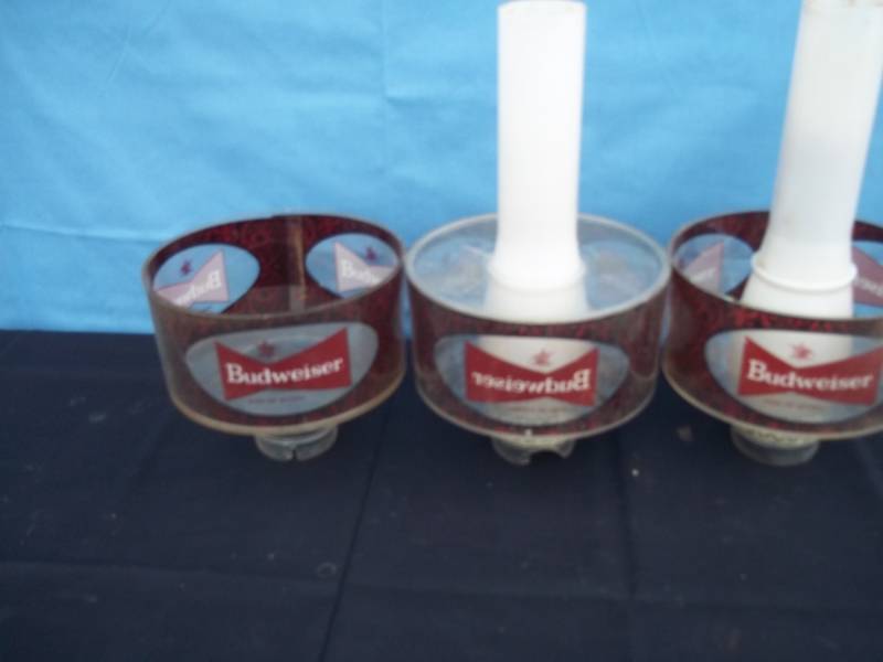lot 11 image: Budweiser light Sconces