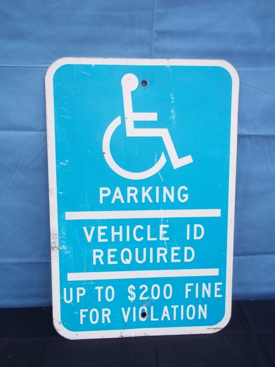 lot 43 image: Metal Handicapped Parking Signs