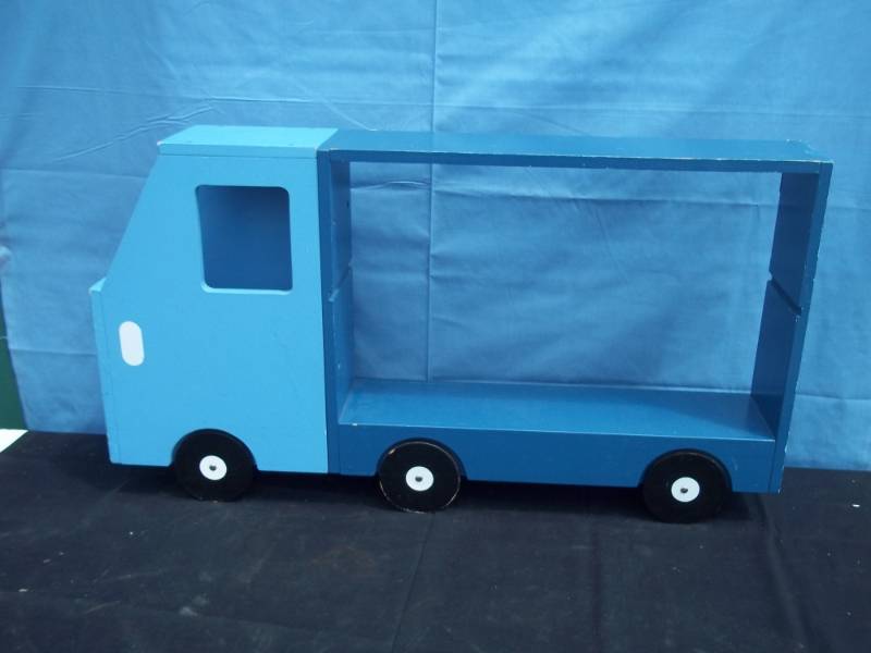 lot 135 image: Truck Book Shelf with football dcor