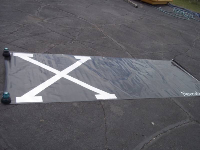 lot 146 image: Rare 10 Vinyl Movie Theater Banner of Malcolm X