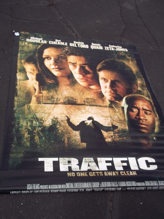 lot 147 image: 65 Two sided Vinyl Movie Theater Banner of Traffic