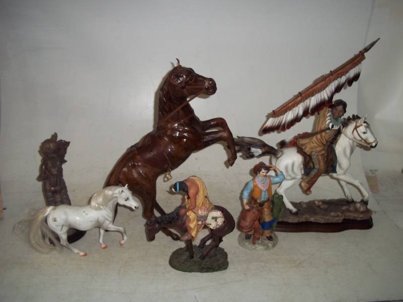 lot 177 image: Lot of Horses with cowboy and Indians
