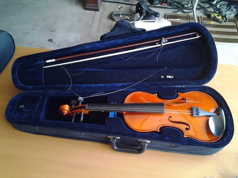 lot 19 image: Violin With Bow & Case
