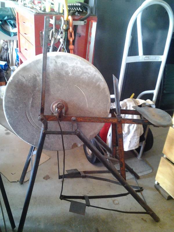 lot 82 image: Vintage Grinding Wheel