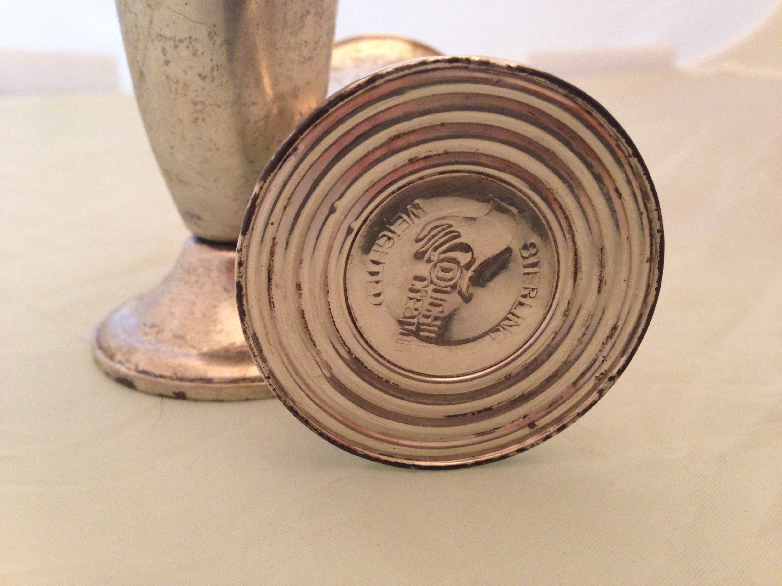 lot 28 image: Sterling Silver Salt & Pepper Shakers