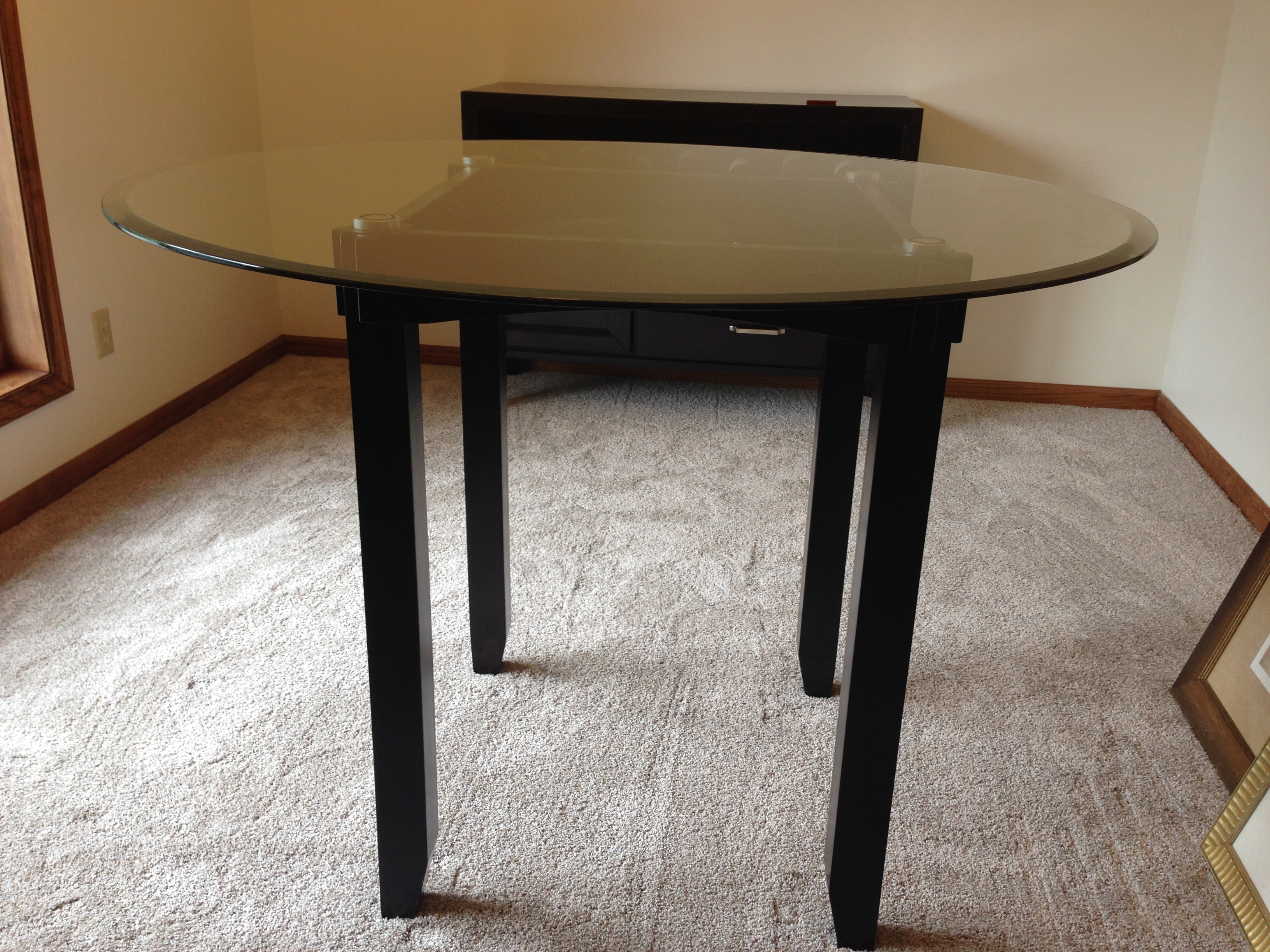 lot 2 image: Ashley Trishelle Glass Top Table