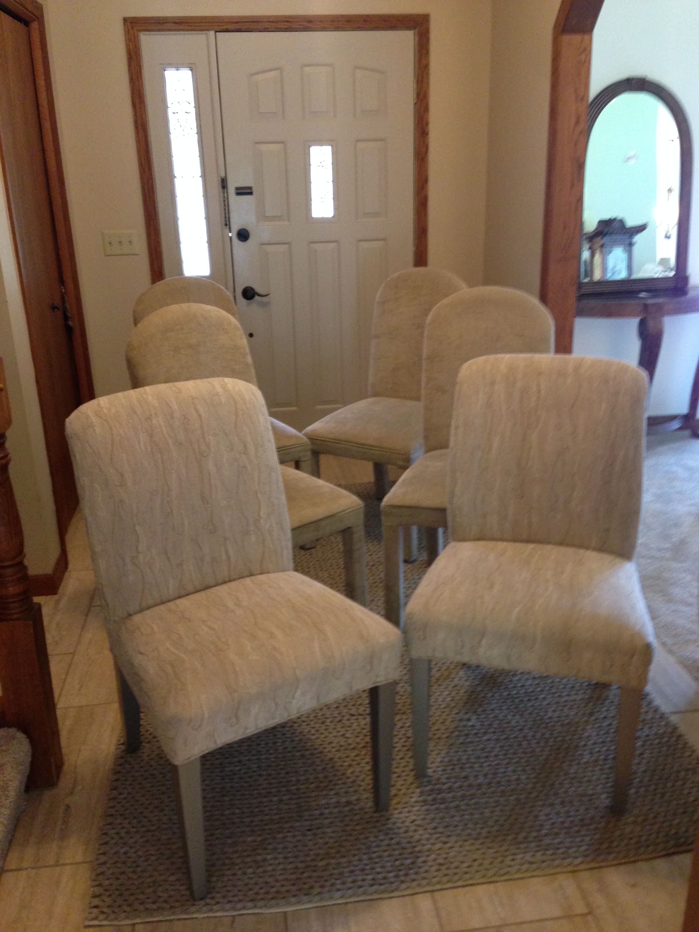 lot 13 image: 6 Upholstered Dining Chairs