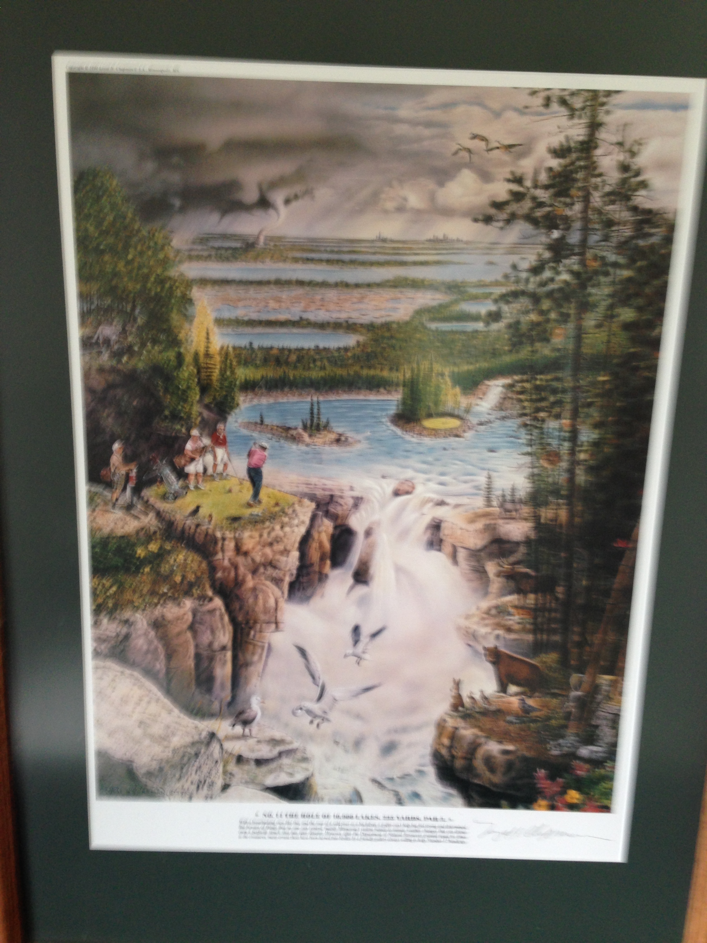 lot 19 image: Signed No 14 The Hole of 10,000 Lakes Chapman Picture Artwork
