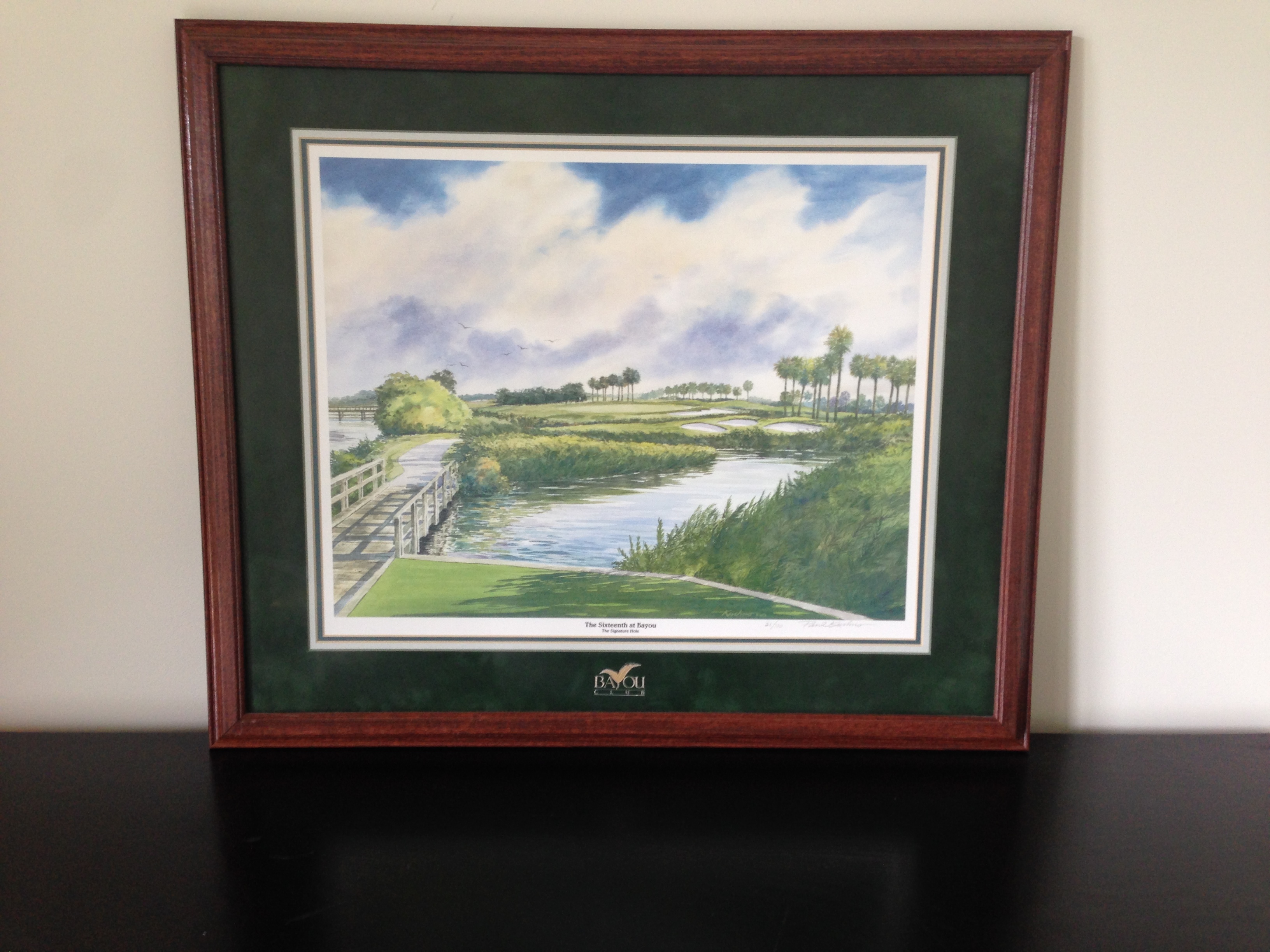 lot 18 image: Signed LE Sixteenth at Bayou Huchno Picture Artwork