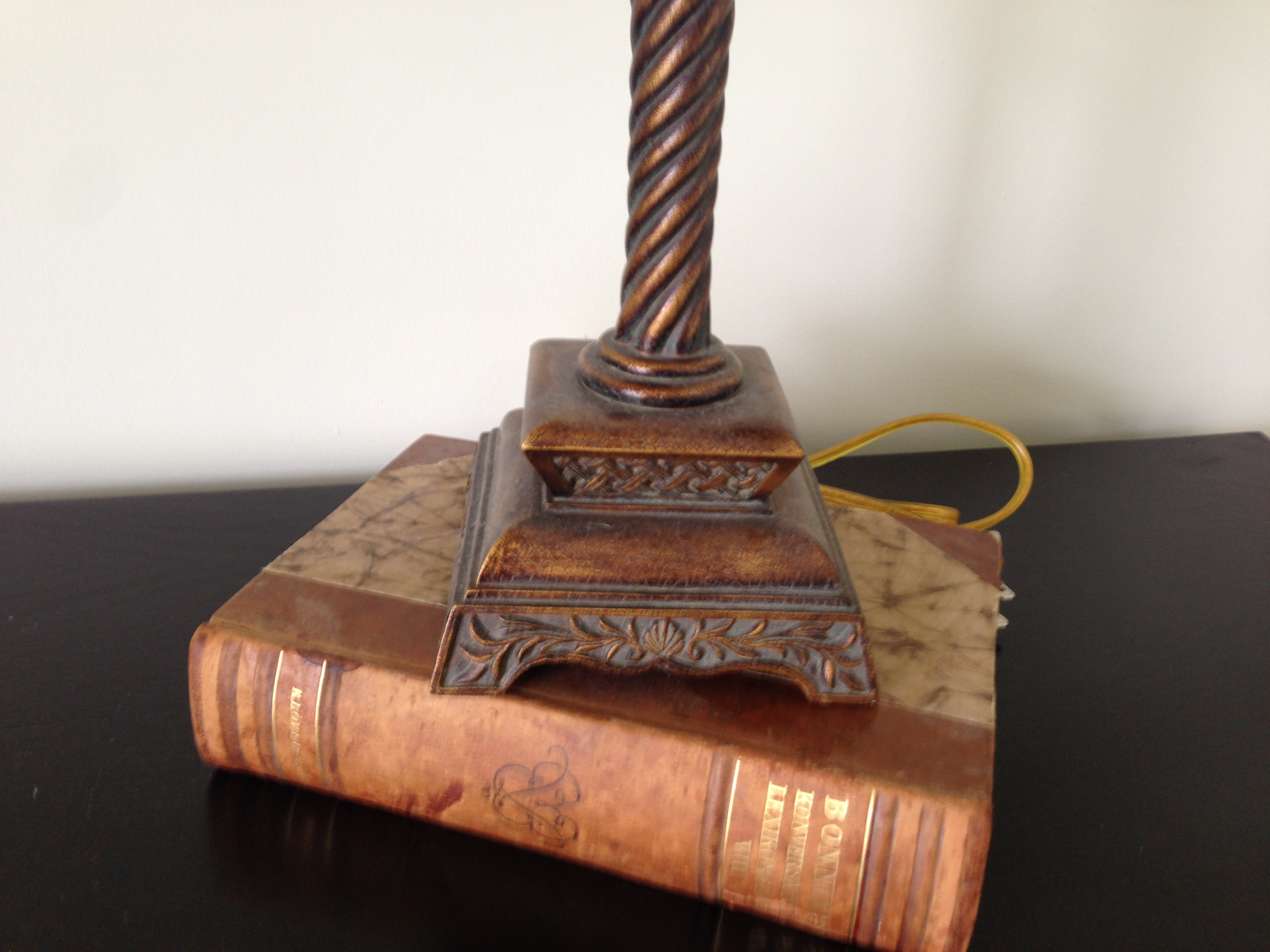 lot 49 image: Dresser Lamp on Vintage Book