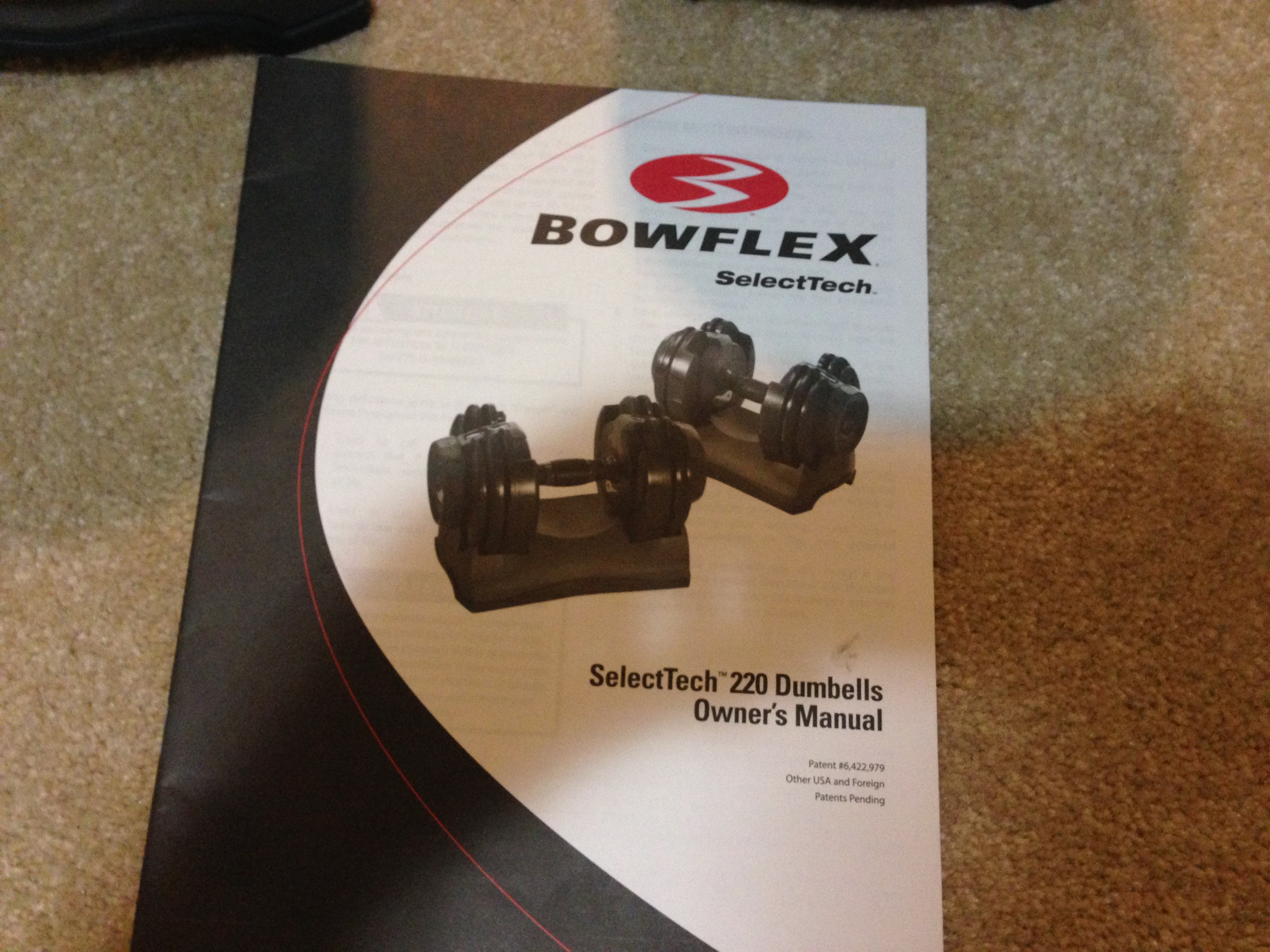 lot 97 image: BOWFLEX Select Tech 220 Dumbells Weights