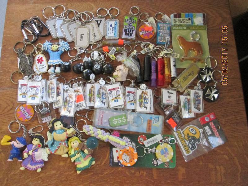 lot 2 image: Large Lot of Keychains A lot of val...
