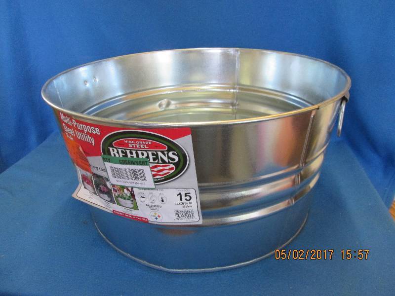 lot 6 image: 15 gallon multi purpose steel utili...