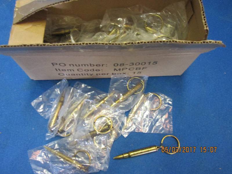 lot 27 image: Lot of 50 bullet keychains. North ...