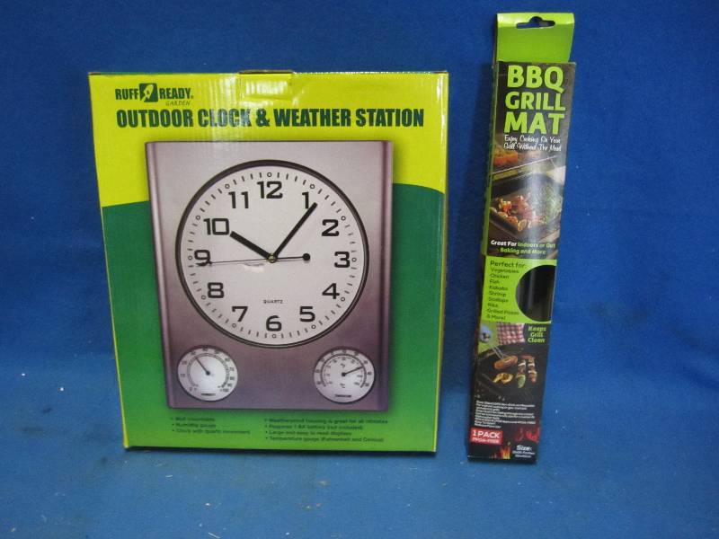 lot 146 image: Outdoor clock and weather station. ...