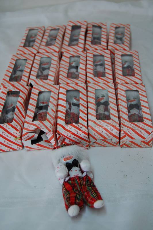 lot 14 image: Clown Christmas Ornaments