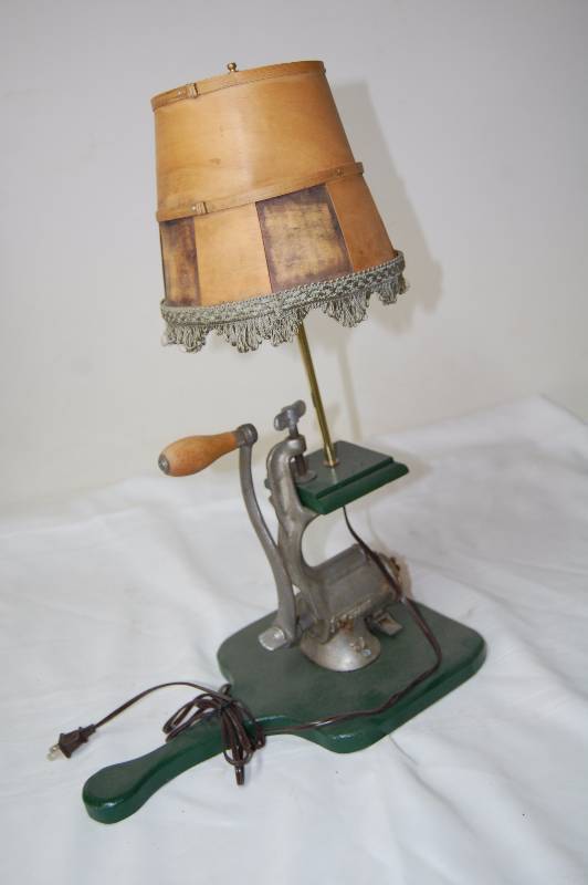 lot 34 image: Meat Grinder Lamp