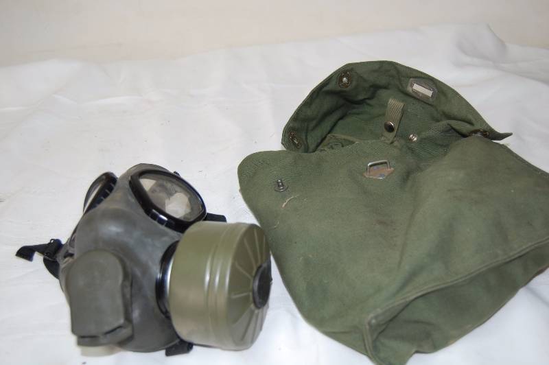 lot 42 image: Gas Mask with Canvas Case