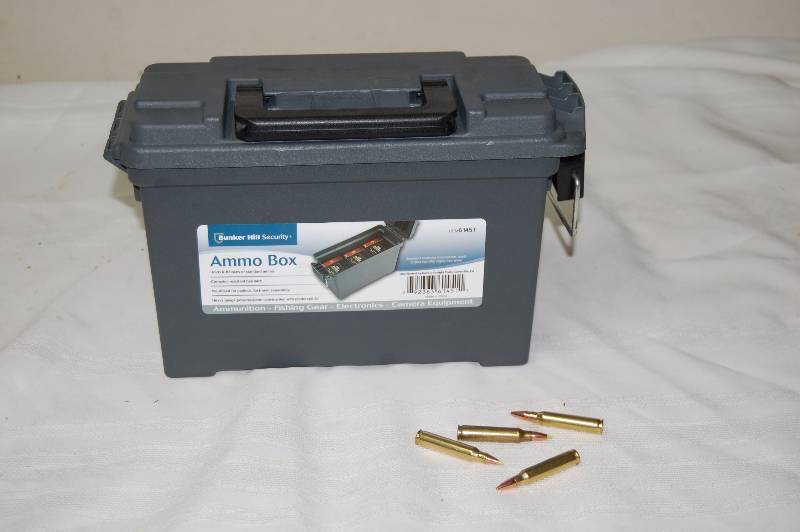lot 90 image: Ammo Case and .223 Ammunition Shells