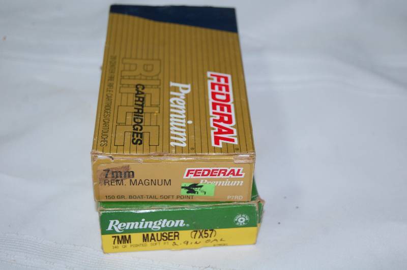 lot 168 image: 7mm Magnum and 7mm Mauser Ammunition