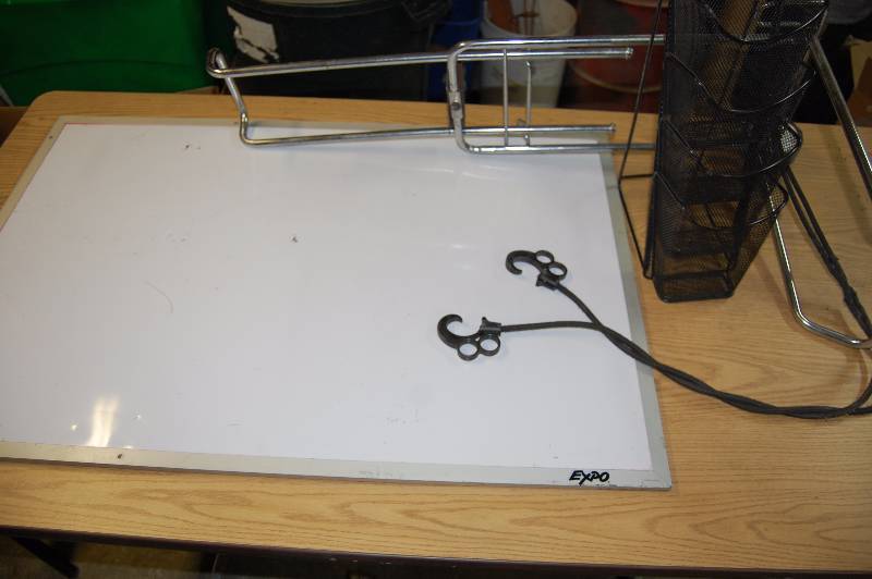lot 350 image: White Board and Brochure Holder